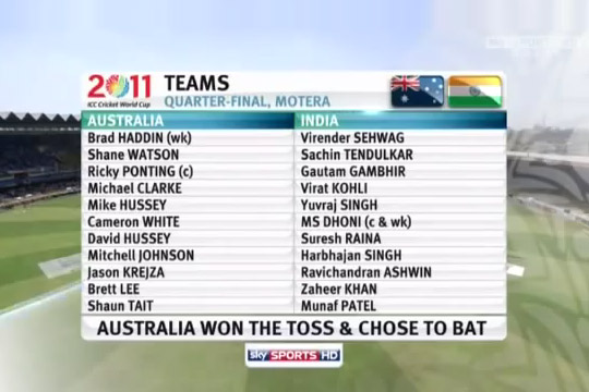 India vs Australia 2011